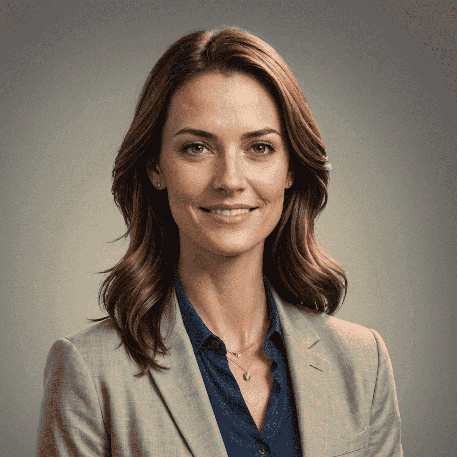 Portret van Lisa Jansen, Hoofd Duurzaamheid, een jonge vrouw met een enthousiaste blik en casual zakelijke kleding